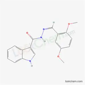 Molecular Structure of 5565-91-3 (N-[(2,5-dimethoxyphenyl)methylideneamino]-1H-indole-3-carboxamide)