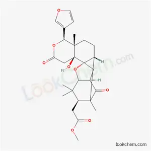Molecular Structure of 173693-50-0 (methyl [(4R,4aS,6aR,8S,11R,12aS,12bS)-4-furan-3-yl-12b-hydroxy-4a,7,9,9-tetramethyl-2,14-dioxododecahydro-2H,4H-10,12a-epoxy-7,11-methanocycloocta[f]isochromen-8-yl]acetate)