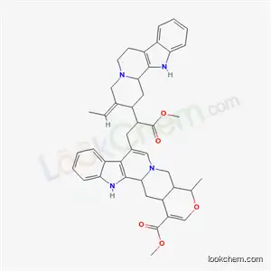 Molecular Structure of 36519-42-3 (3,5,6,16,17-Pentadehydro-6-[(16S,19E)-19,20-didehydro-16-(methoxycarbonyl)corynan-17-yl]-16-methoxycarbonyl-19α-methyl-18-oxayohimban-4-ium)
