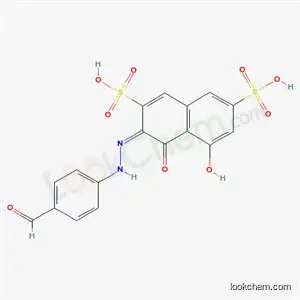 Molecular Structure of 5850-58-8 (3-[(4-Formylphenyl)azo]-4,5-dihydroxy-2,7-naphthalenedisulfonic acid disodium salt)