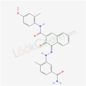 2-NAPHTHALENECARBOXAMIDE,4-[[5-(AMINOCARBONYL)-2-METHYLPHENYL]AZO]-3-HYDROXY-N-(4-METHOXY-2-METHYLPHENYL)-