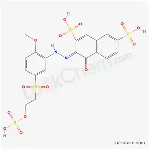 Molecular Structure of 19694-06-5 (4-hydroxy-3-[[2-methoxy-5-[[2-(sulphooxy)ethyl]sulphonyl]phenyl]azo]naphthalene-2,7-disulphonic acid)