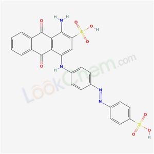 1-amino-9,10-dioxo-4-[[4-(4-sulfophenyl)diazenylphenyl]amino]anthracene-2-sulfonic acid