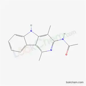 Molecular Structure of 83584-84-3 (Acetamide, N-(1,4-dimethyl-5H-pyrido(4,3-b)indol-3-yl)-)