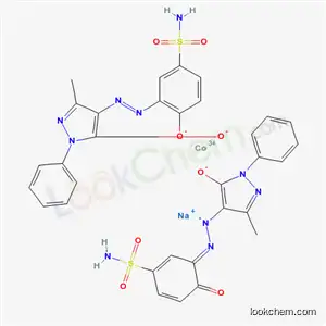 Molecular Structure of 34664-47-6 (sodium bis[3-[(4,5-dihydro-3-methyl-5-oxo-1-phenyl-1H-pyrazol-4-yl)azo]-4-hydroxybenzenesulphonamidato(2-)]cobaltate(1-))
