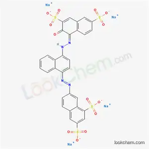 Molecular Structure of 4197-00-6 (tetrasodium (4Z)-4-[[4-(6,8-disulfonatonaphthalen-2-yl)diazenylnaphthalen-1-yl]hydrazinylidene]-3-oxo-naphthalene-2,7-disulfonate)
