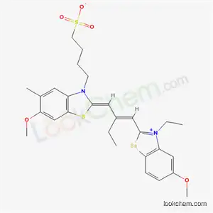 Molecular Structure of 63815-64-5 (2-[2-[(3-ethyl-5-methoxy-3H-benzoselenazol-2-ylidene)methyl]but-1-enyl]-6-methoxy-5-methyl-3-(4-sulphonatobutyl)benzothiazolium)