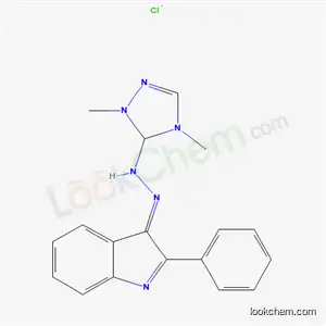 Molecular Structure of 84788-01-2 (1,4-dimethyl-5-[(2-phenyl-1H-indol-3-yl)azo]-1H-1,2,4-triazolium chloride)