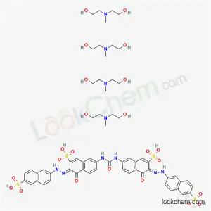 Molecular Structure of 72869-93-3 (2-Naphthalenesulfonic acid, 7,7'-(carbonyldiimino)bis[ 4-hydroxy-3-[(6-sulfo-2-naphthalenyl)azo]-, compd. with 2,2'-(methylimino)bis[ethanol] (1:4))