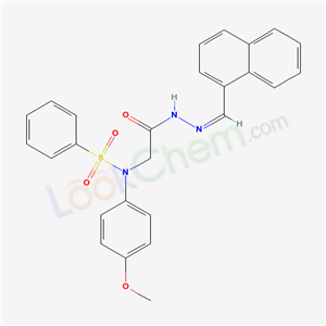 2-[benzenesulfonyl-(4-methoxyphenyl)amino]-N-(naphthalen-1-ylmethylideneamino)acetamide