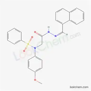 2-[N-(benzenesulfonyl)-4-methoxyanilino]-N-[(E)-naphthalen-1-ylmethylideneamino]acetamide