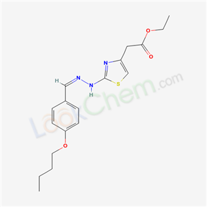 ethyl 2-[2-[(2E)-2-[(4-butoxyphenyl)methylidene]hydrazinyl]-1,3-thiazol-4-yl]acetate