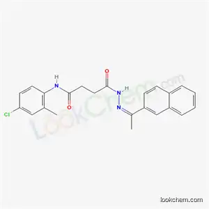 Molecular Structure of 5473-24-5 (N-(4-chloro-2-methylphenyl)-4-[(2E)-2-(1-naphthalen-2-ylethylidene)hydrazino]-4-oxobutanamide)