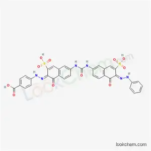 Molecular Structure of 72987-46-3 (4-[[1-hydroxy-6-[[[[5-hydroxy-6-(phenylazo)-7-sulpho-2-naphthyl]amino]carbonyl]amino]-3-sulpho-2-naphthyl]azo]benzoic acid)