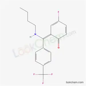 Molecular Structure of 80018-40-2 ((6E)-6-{(butylamino)[4-(trifluoromethyl)phenyl]methylidene}-4-fluorocyclohexa-2,4-dien-1-one)