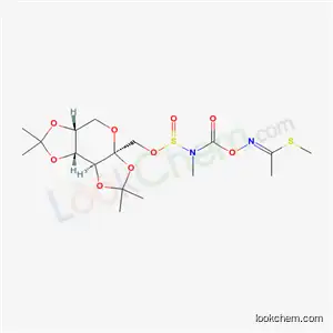 Molecular Structure of 81861-98-5 (beta-D-Fructopyranose, 2,3:4,5-bis-O-(1-methylethylidene)-, methyl((((1-(methylthio)ethylidene)amino)oxy)carbonyl)amidosulfite)