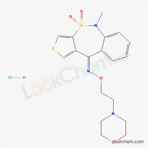 Molecular Structure of 181145-40-4 ((10E)-5-methyl-N-[2-(morpholin-4-yl)ethoxy]thieno[3,4-c][2,1]benzothiazepin-10(5H)-imine 4,4-dioxide hydrochloride (1:1))