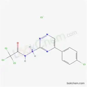 Molecular Structure of 70551-94-9 (1-[5-(4-chlorophenyl)-1,2,4-triazin-3-yl]-2-(trichloroacetyl)hydrazinium chloride)