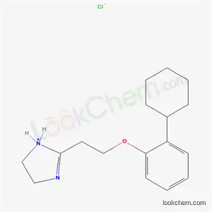 Molecular Structure of 70907-61-8 (2-[2-(2-cyclohexylphenoxy)ethyl]-4,5-dihydro-1H-imidazol-1-ium chloride)