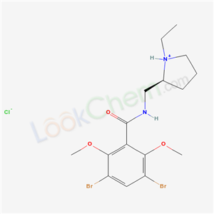 3,5-dibromo-N-[[(2S)-1-ethylpyrrolidin-1-ium-2-yl]methyl]-2,6-dimethoxybenzamide chloride