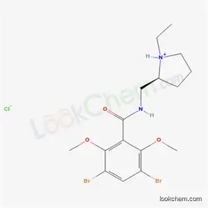 Molecular Structure of 73220-01-6 ((2S)-2-{[(3,5-dibromo-2,6-dimethoxybenzoyl)amino]methyl}-1-ethylpyrrolidinium chloride)