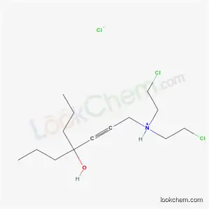 Molecular Structure of 73401-49-7 (N,N-bis(2-chloroethyl)-4-hydroxy-4-propylhept-2-yn-1-aminium chloride)