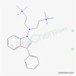Molecular Structure of 74758-19-3 (1-(BIS(2-(DIMETHYLAMINO)ETHYL)AMINO)-3-PHENYLINDOLE DIHYDROCHLORIDE-HYDRATE			)