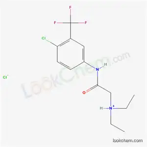 Molecular Structure of 77966-52-0 (2-{[4-chloro-3-(trifluoromethyl)phenyl]amino}-N,N-diethyl-2-oxoethanaminium chloride)