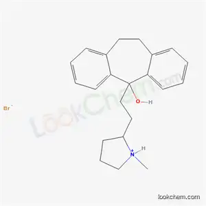 Molecular Structure of 78110-16-4 (2-[2-(5-hydroxy-10,11-dihydro-5H-dibenzo[a,d][7]annulen-5-yl)ethyl]-1-methylpyrrolidinium bromide)