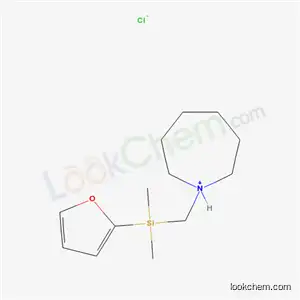 Molecular Structure of 78598-98-8 (1-{[furan-2-yl(dimethyl)silyl]methyl}azepanium chloride)