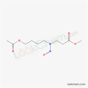 Molecular Structure of 79448-03-6 (N-(2-Methoxycarbonylethyl)-N-(1-acetoxybutyl)nitrosamine)