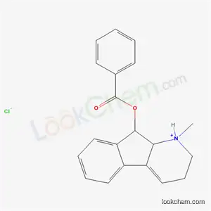 Molecular Structure of 80276-07-9 (9-(benzoyloxy)-1-methyl-2,3,9,9a-tetrahydro-1H-indeno[2,1-b]pyridinium chloride)