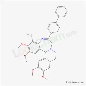 Molecular Structure of 82802-94-6 (6-(4-Biphenylyl)-2,3,4,12,13-pentamethoxy-9,10-dihydro-7H-isoquino(2,1-d)(1,4)benzodiazepine)