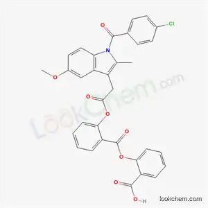 Molecular Structure of 86811-46-3 (2-((2-carboxyphenoxy)carbonyl)phenyl-1-(4-chlorobenzoyl)-5-methoxy-2-methylindole-3-acetate)