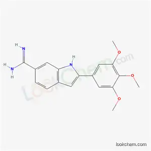 Molecular Structure of 87550-53-6 (2-(3,4,5-trimethoxyphenyl)-1H-indole-6-carboximidamide)