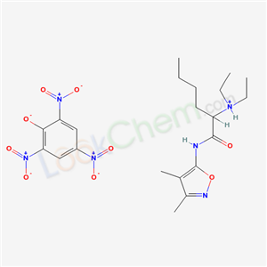 [1-[(3,4-dimethyl-1,2-oxazol-5-yl)amino]-1-oxohexan-2-yl]-diethylazanium;2,4,6-trinitrophenolate