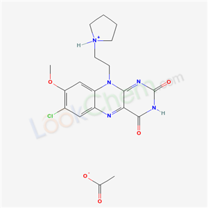 7-chloro-8-methoxy-10-(2-pyrrolidin-1-ium-1-ylethyl)benzo[g]pteridine-2,4-dione acetate