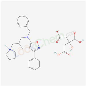 3-carboxy-3,5-dihydroxy-5-oxopentanoate;N-(2-methyl-3-pyrrolidin-1-ium-1-ylpropyl)-3-phenyl-N-(phenylmethyl)-1,2-oxazol-5-amine