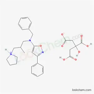 Molecular Structure of 103785-32-6 (1-{3-[benzyl(3-phenyl-1,2-oxazol-5-yl)amino]-2-methylpropyl}pyrrolidinium 3,4-dicarboxy-3-hydroxybutanoate)