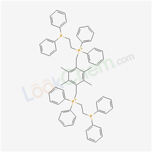 2-diphenylphosphanylethyl-[[4-[(2-diphenylphosphanylethyl-diphenyl-phosphaniumyl)methyl]-2,3,5,6-tetramethyl-phenyl]methyl]-diphenyl-phosphanium cas  61760-86-9