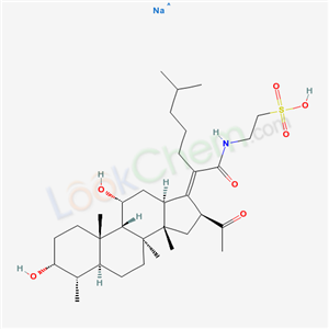 ethanesulfonic acid, 2-[[(2Z)-2-[(3alpha,4alpha,5alpha,8alpha,9beta,11alpha,13alpha,14beta,16beta,17Z)-16-acetyl-3,11-dihydroxy-4,8,10,14-tetramethylgonan-17-ylidene]-6-methyl-1-oxoheptyl]amino]-, mon