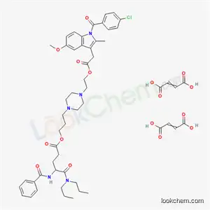 Molecular Structure of 59209-40-4 (()-2-[4-[3-[[4-benzamido-5-(dipropylamino)glutaryl]oxy]propyl]-1-piperazinyl]ethyl 1-(p-chlorobenzoyl)-5-methoxy-2-methyl-1H-indole-3-acetate, compound with maleic acid (1:2))