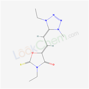 3-Ethyl-5-((1-ethyl-1,4-dihydro-4-methyl-5H-tetrazol-5-ylidene)ethylidene)-2-thioxooxazolidin-4-one