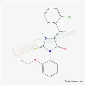 Molecular Structure of 72799-38-3 ((5Z)-5-[(2-chlorophenyl)methylidene]-3-(2-ethoxyphenyl)-2-thioxoimidazolidin-4-one)