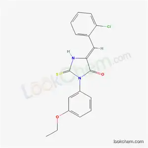 Molecular Structure of 72799-40-7 ((5Z)-5-[(2-chlorophenyl)methylidene]-3-(3-ethoxyphenyl)-2-thioxoimidazolidin-4-one)