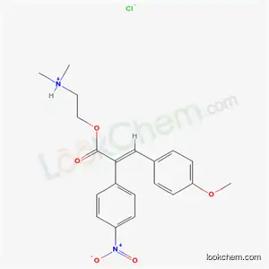 Molecular Structure of 73790-95-1 (2-{[(2E)-3-(4-methoxyphenyl)-2-(4-nitrophenyl)prop-2-enoyl]oxy}-N,N-dimethylethanaminium chloride)