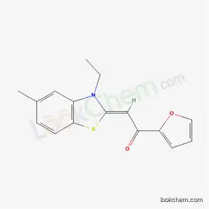 Molecular Structure of 68239-18-9 (2-[3-Ethyl-5-methylbenzothiazol-2(3H)-ylidene]-1-(2-furanyl)ethanone)