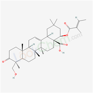 24-Hydroxy-22β-[[(Z)-2-methyl-1-oxo-2-butenyl]oxy]-3-oxo-olean-12-en-28-oic acid