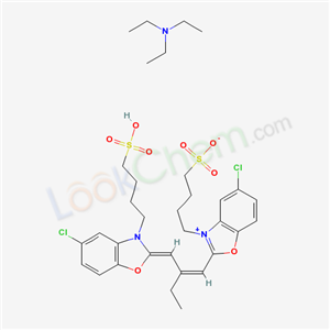 4-[5-chloro-2-[(Z)-2-[(Z)-[5-chloro-3-(4-sulfobutyl)benzooxazol-2-ylidene]methyl]but-1-enyl]benzooxazol-3-yl]butane-1-sulfonate; N,N-diethylethanamine