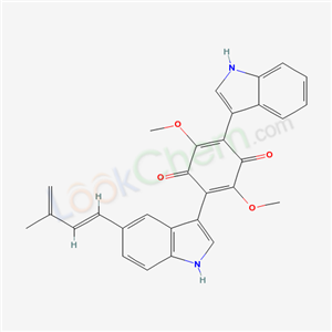 2-(1H-indol-3-yl)-3,6-dimethoxy-5-[5-[(1E)-3-methylbuta-1,3-dienyl]-1H-indol-3-yl]cyclohexa-2,5-diene-1,4-dione
